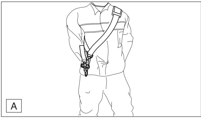 DOLMAR MS-330 U - Putting on the harness - 1