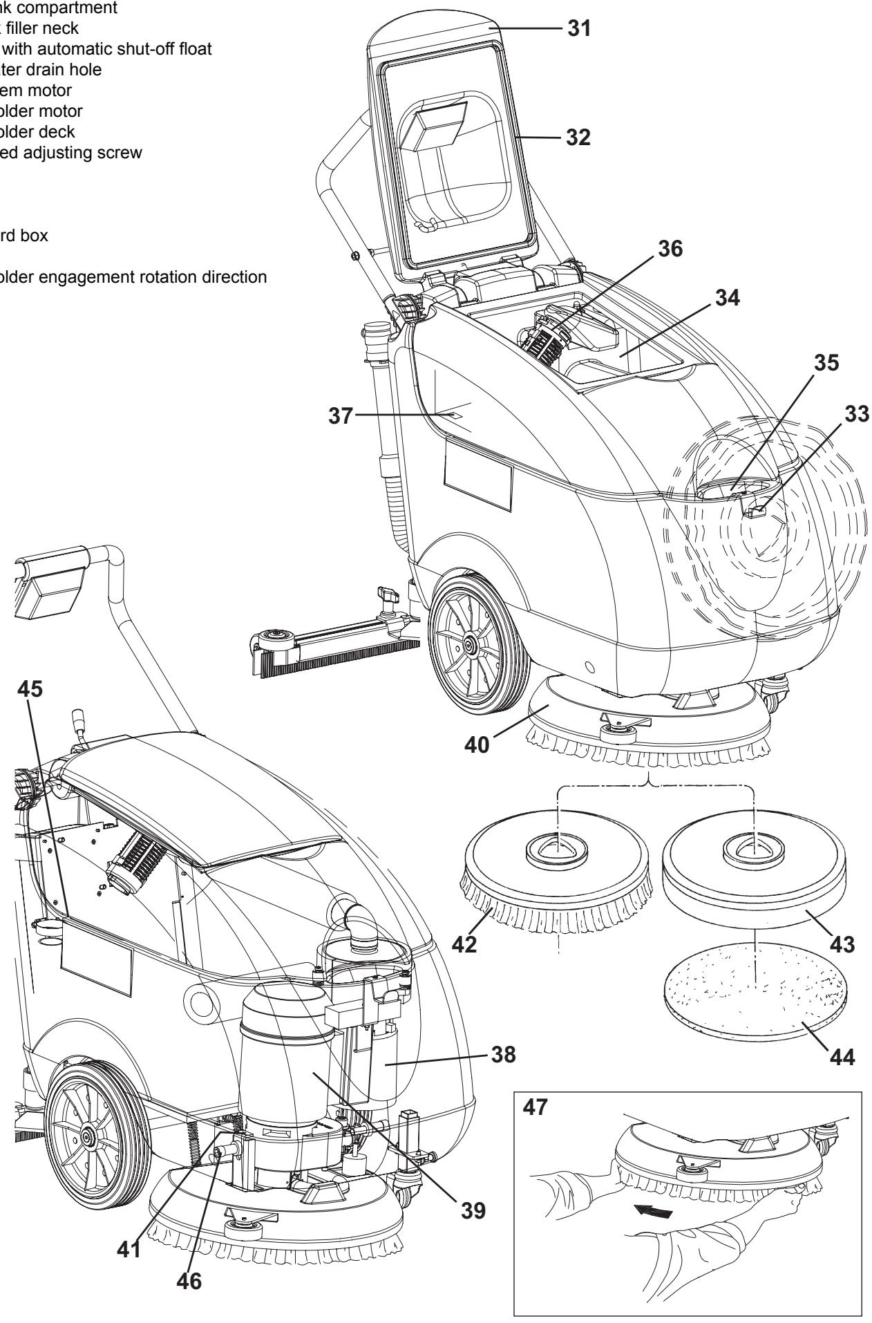 NILFISK BA 410 - MACHINE STRUCTURE (Continues) - 1