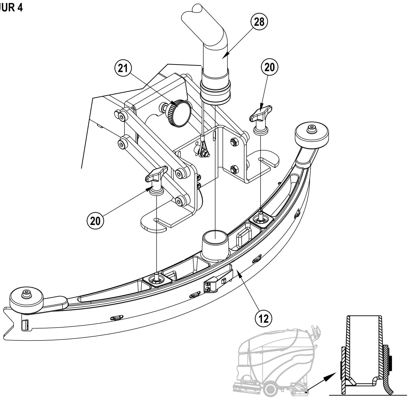 NILFISK BA 625 - DE ZUIGMOND BEVESTIGEN - 1