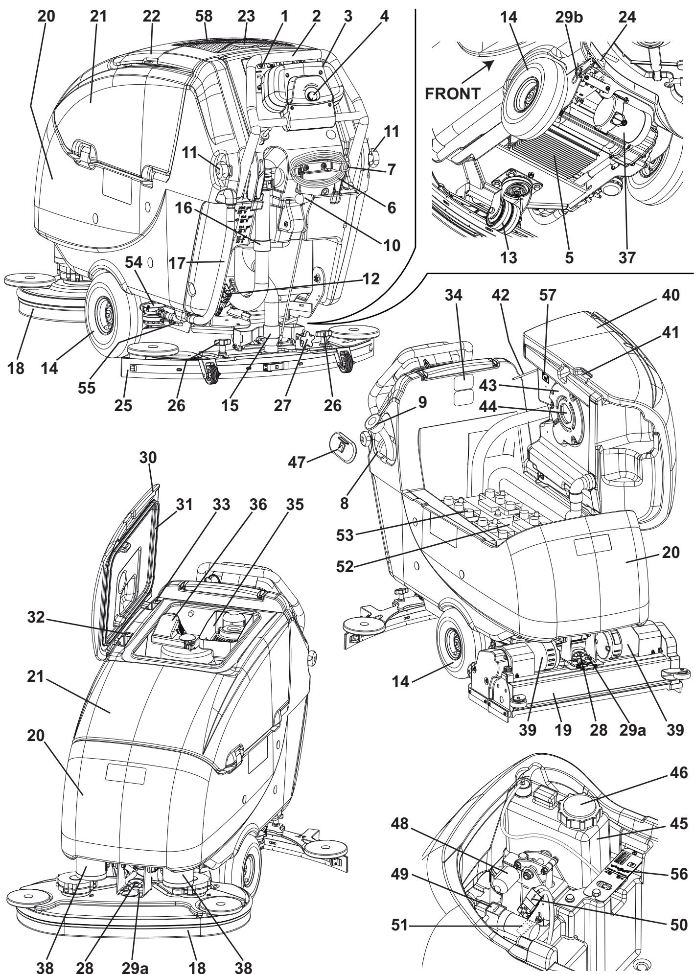 NILFISK BA 751 - MACHINE STRUCTURE - 1