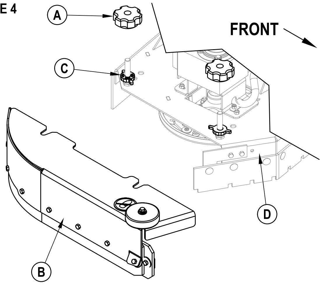 NILFISK BR 1050S - RéGLAGE DE LA HAUTEUR DES BAVETTES LATERALES (SYSTEME DISQUE) - 1