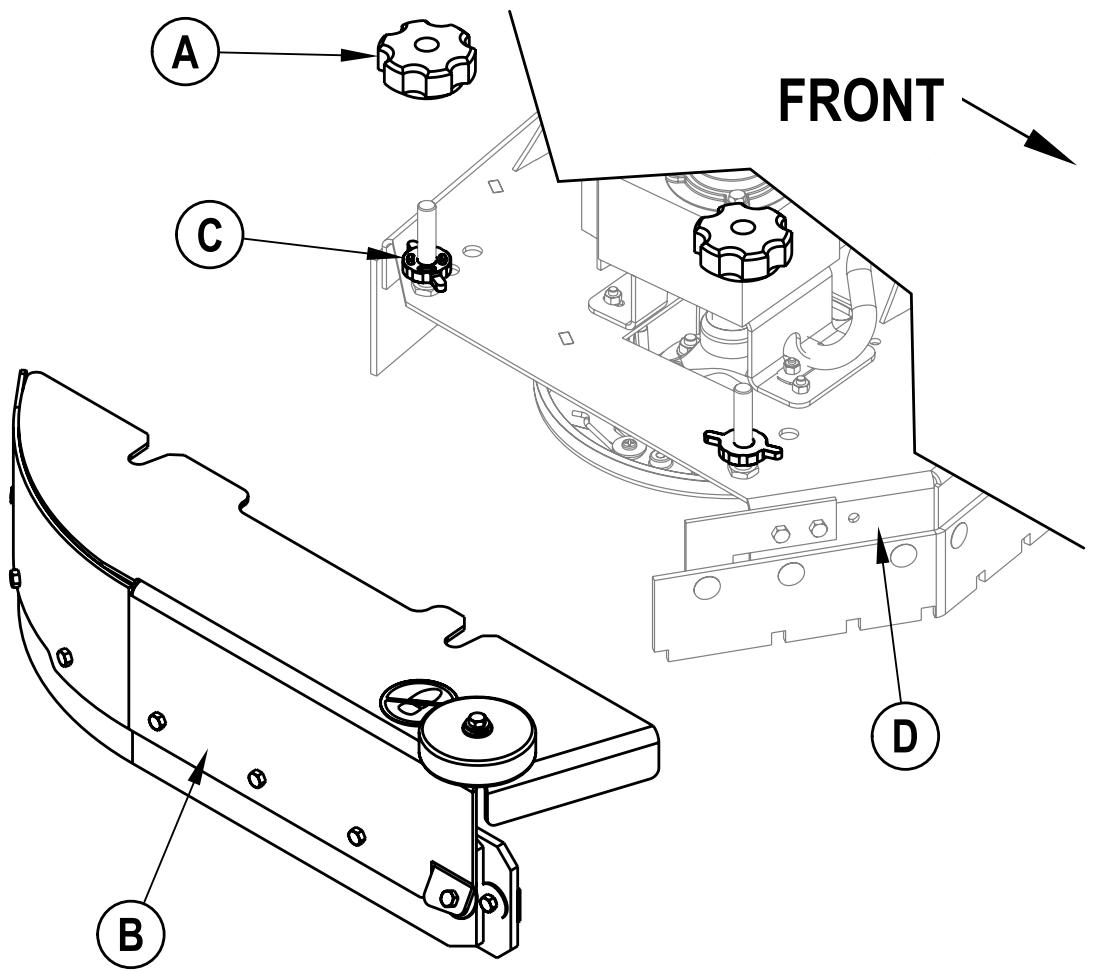 NILFISK BR 1050S - HOOGTE SPATSCHERMEN BIJSTELLEN (BIJ SCHIJFSYSTEMEN) - 1