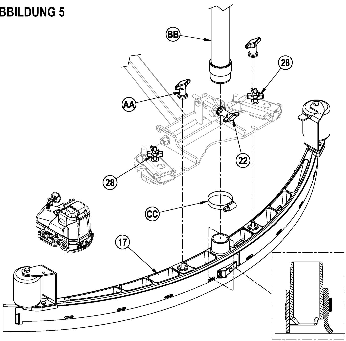 NILFISK BR 1100S - INSTALLATION DES SAUGBALKENS - 1