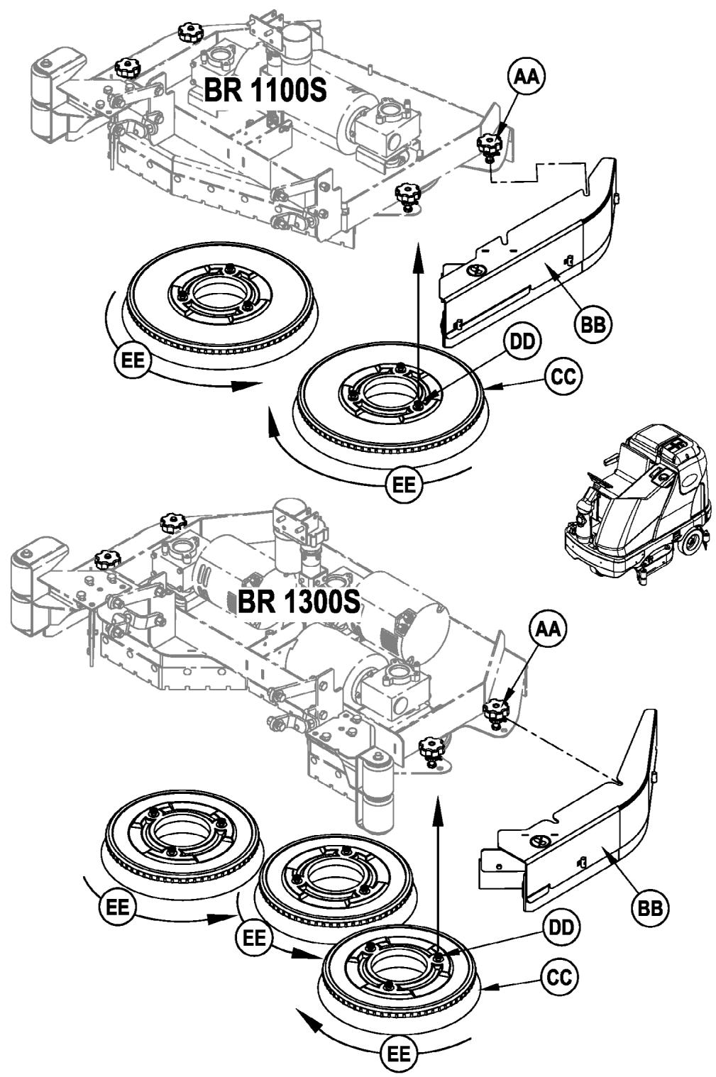 NILFISK BR 1100S - OPGELET! - 1