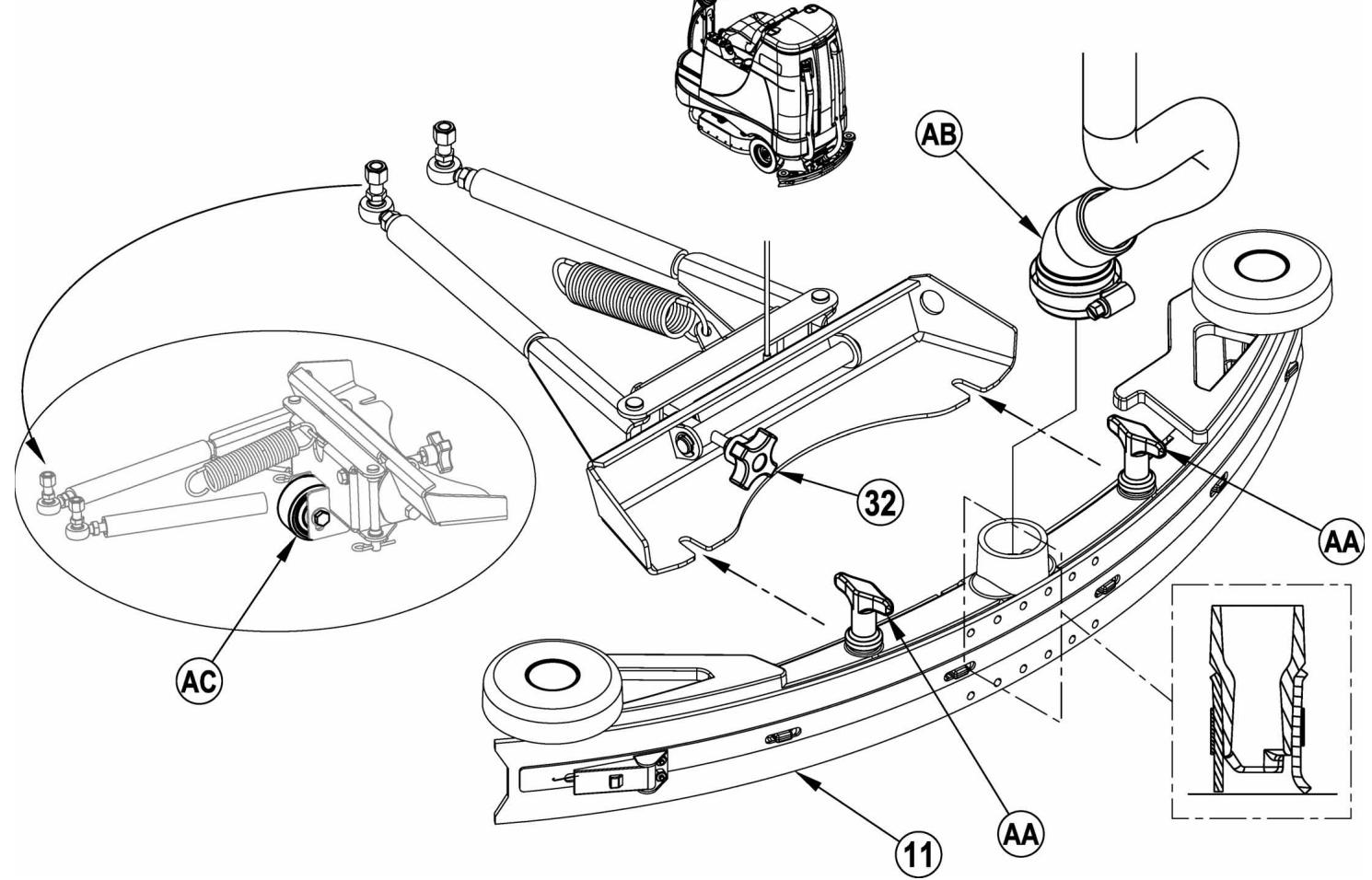 NILFISK BR 755 - INSTALLATION DER ABSAUGLEISTE - 1