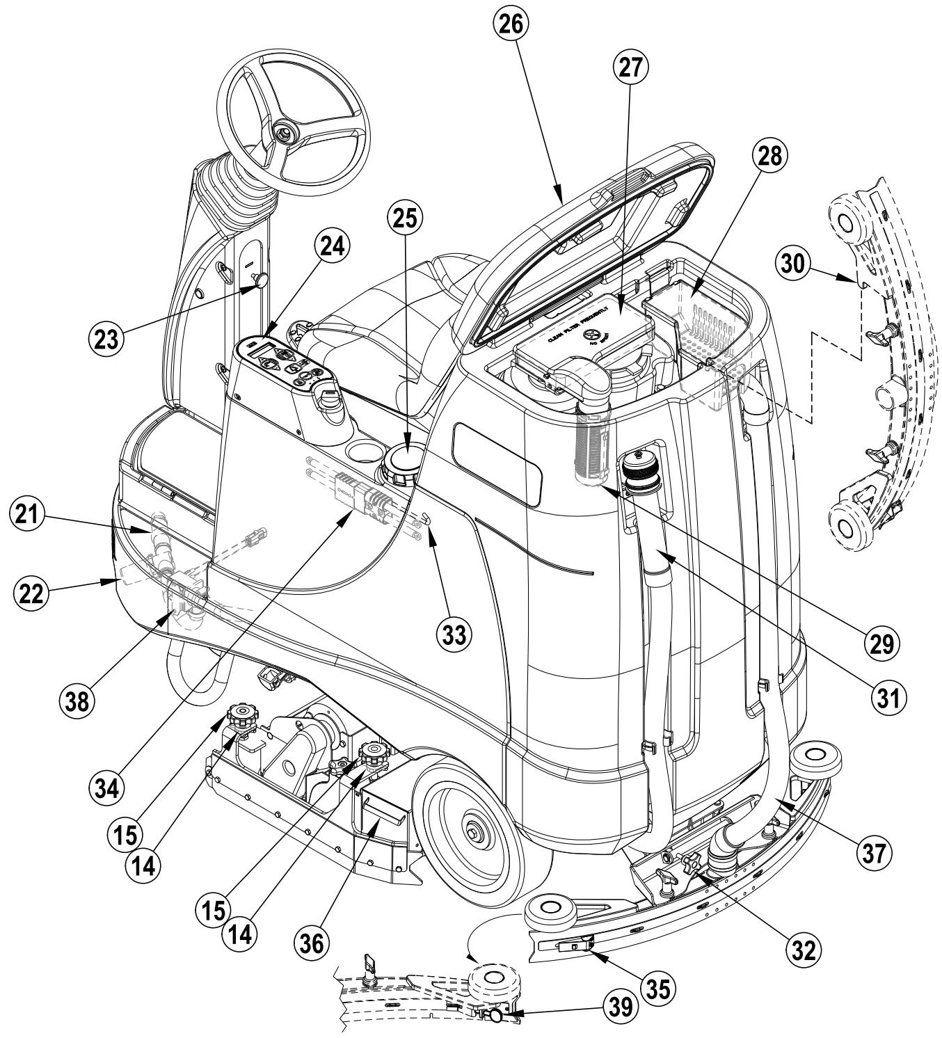 NILFISK BR 755 - KENUWMACHINE - 1