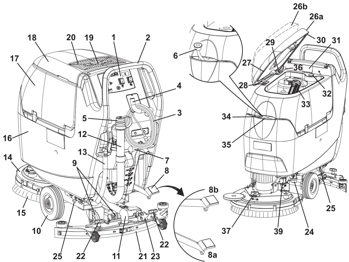 NILFISK CA 451 - DESCRIPTION DE LA MACHINE - 1