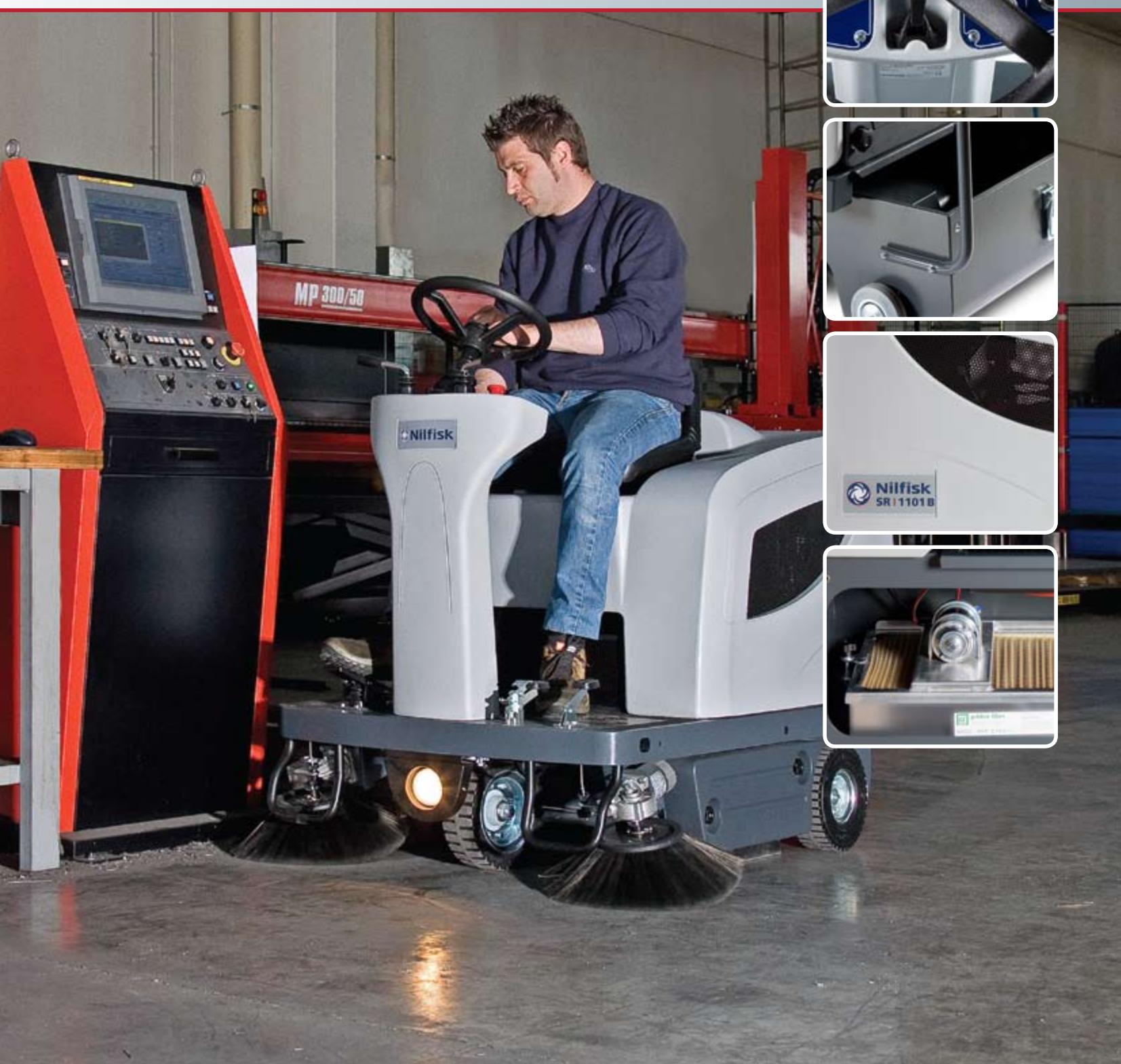 NILFISK SR 1101 B - Balayeuse à conducteur porté - 1