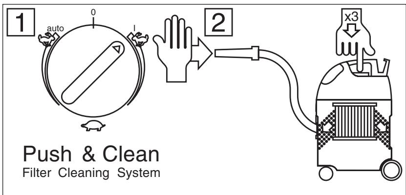 NILFISK ATTIX 19 GALLON - Cleaning the filter element - 2