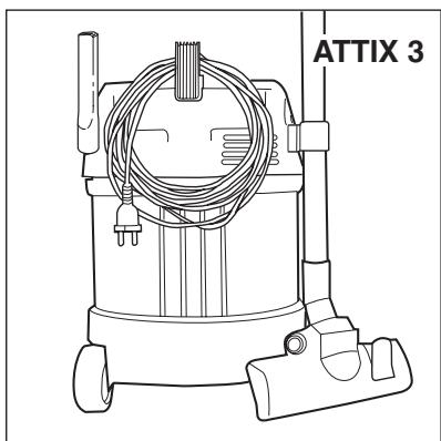 NILFISK ATTIX 19 GALLON - Switching the vacuum cleaner off and storage - 1