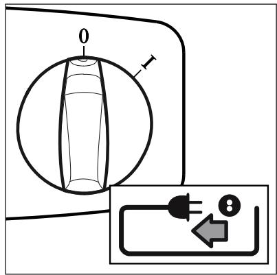 NILFISK ATTIX 40 INOX - Switching the vacuum cleaner off and storage - 1