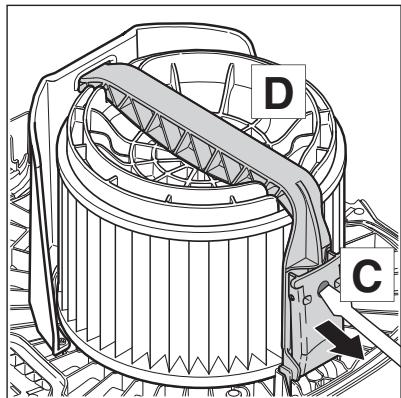 NILFISK ATTIX 995 H/M TYPE 22 - Replacing the filter element "H" - 3