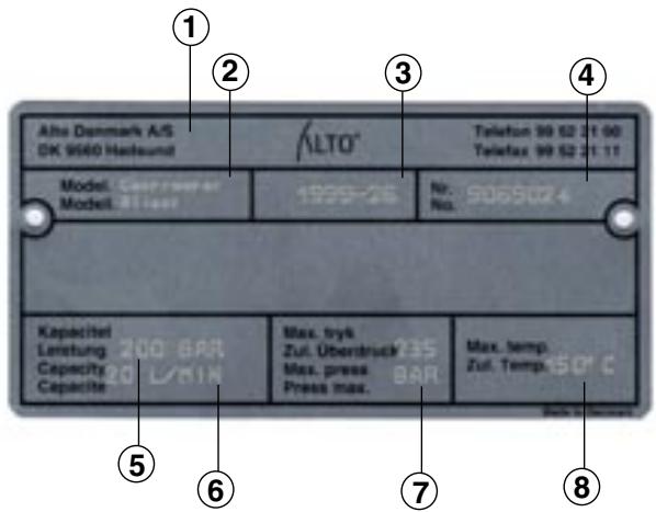 NILFISK CONTRACTOR SILENT - Model tag - 1