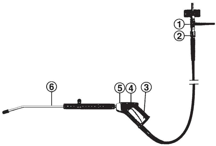 NILFISK DELTA BOOSTER - High pressure cock with Multipressure spray lance, Outlet point A - 1
