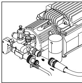 NILFISK POSEIDON 2-24 PORTABLE - Connecting the high pressure hose - 1