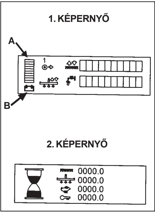 NILFISK SCRUBTEC R 571 - A képernyǒk vǎltása az LCD kijelzón - 1