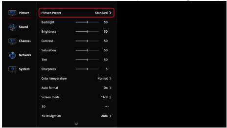 TCL U58S7806S - Using TV menus - 1