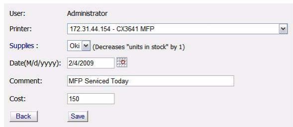 OKI B4350NPS - Creating a Maintenance Log / Managing Supplies Inventory - 5