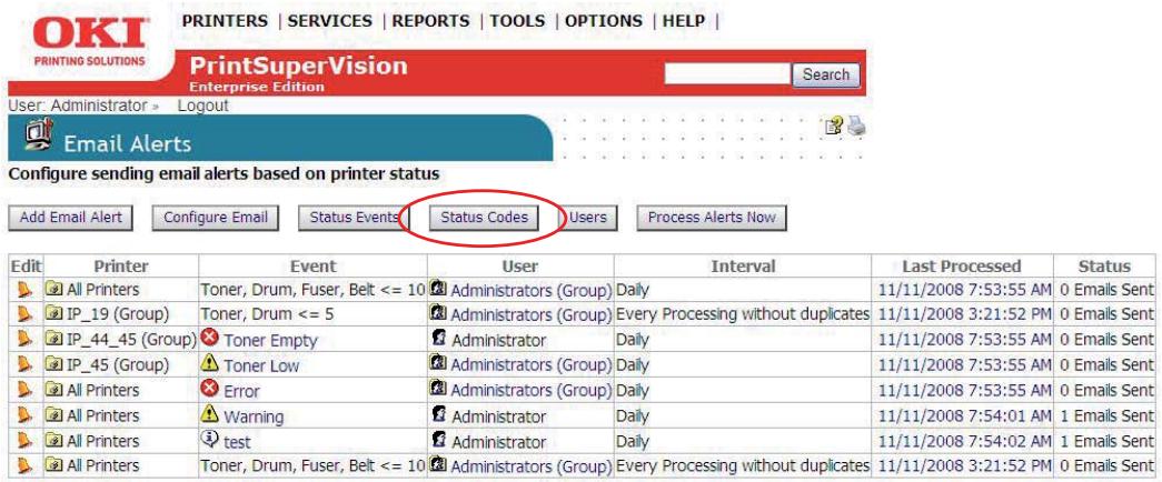 OKI B4350NPS - Customizing Status Codes - 1