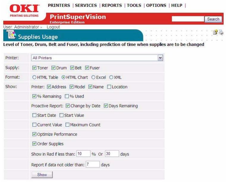 OKI B4350NPS - Supplies Usage Report - 2