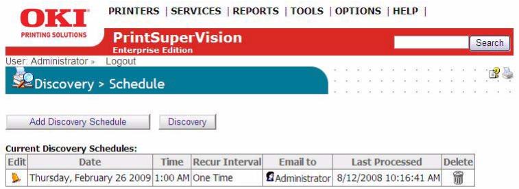 OKI B4350NPS - Discovery: Schedule Button - 2