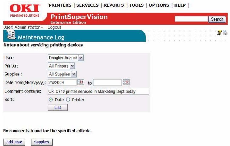 OKI B4350NPS - Creating a Maintenance Log / Managing Supplies Inventory - 1