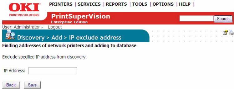 OKI B4350NPS - Discovery: Exclude Button - 3