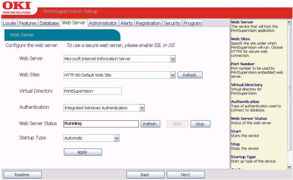 OKI B4350NPS - Selecting a Web Server - 1
