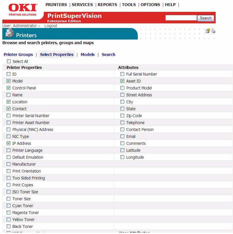 OKI B4350NPS - Changing the Device Properties Displayed - 2