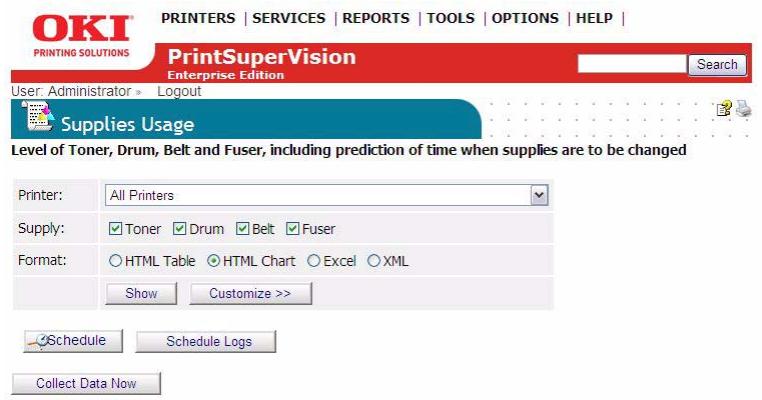 OKI B4350NPS - Supplies Usage Report - 1