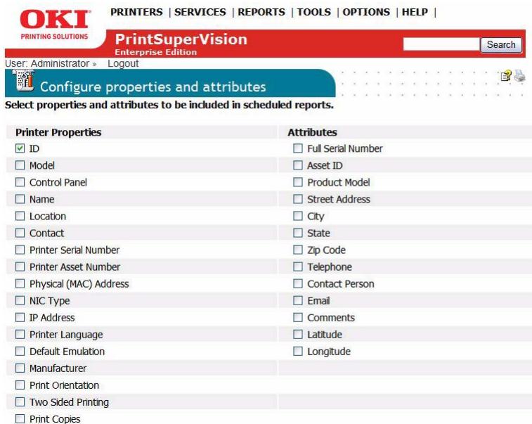 OKI B4350NPS - Selecting Report Attributes - 1