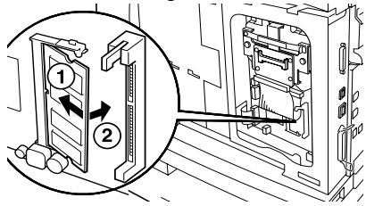 Technical diagram showing a device with labeled components and directional arrows indicating movement or assembly.