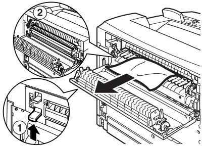 Technical diagram showing mechanical assembly with numbered components and directional arrows indicating process flow