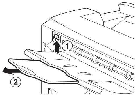 Technical diagram showing a printer's internal structure with labeled parts and directional arrows indicating assembly or process.