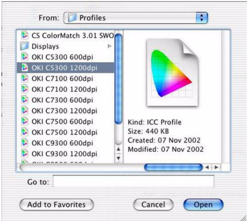 OKI C5300NCCS - Sélection de profils de couleurs ICC - 2