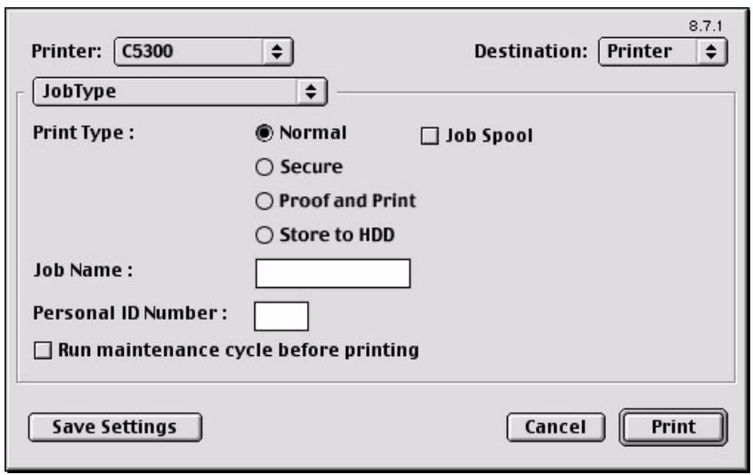 OKI C5300NCCS - Configuration de l'impression confidentielle - 1