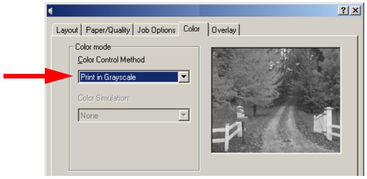 OKI C5400DN - Sélection de l'impression avec toner noir seulement pour un travail particulier dans le pilote PCL : - 2