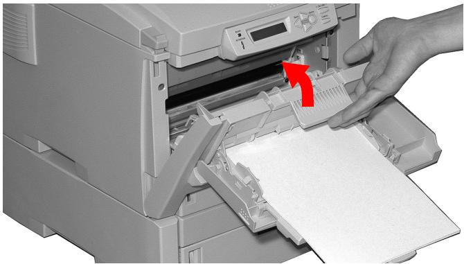 OKI C5400DN - Lorsque la feuille ne peut être retirée facilement depuis le capot avant - 3