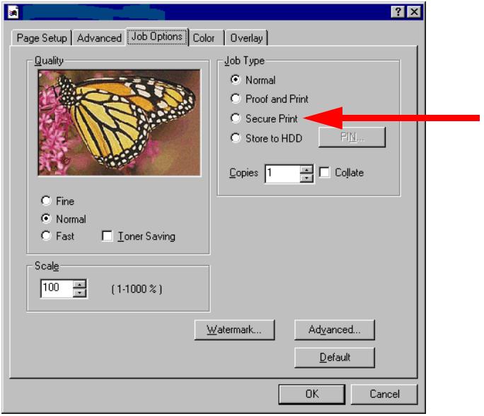 OKI C5400DN - Impression sécurisée (impression des documents confidentiels) - 1