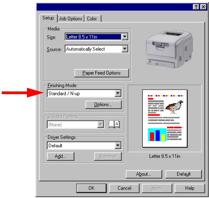 OKI C5400DN - Modification de la résolution pour un travail d'impression - 3