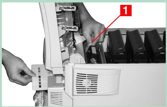 OKI C5400DN - AVERTISSEMENT! L'unité de fusion (four) peut être BRULANTE. - 1