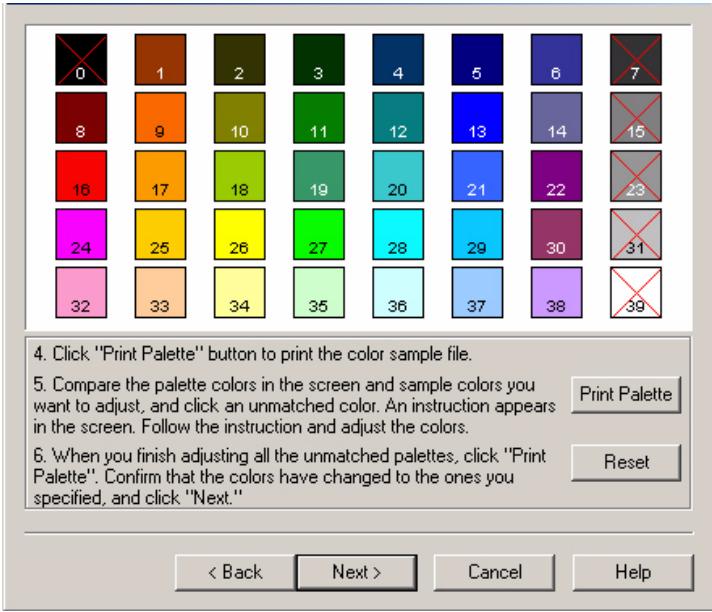 OKI C6000DTN - Étape 2 : imprimez le tableau de réglage des couleurs - 1