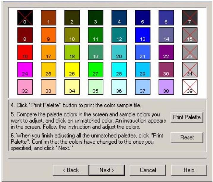 OKI C6100HDN - Étape 2 : imprimez le tableau de réglage des couleurs - 1