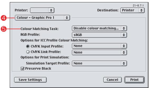 OKI C6100HDN - Paramètres du pilote d'imprimante pour création de profil ICC ou absence de colorimétrie - 3