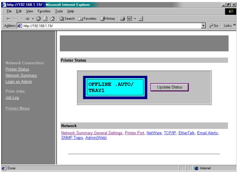 OKI C6100HDN - Vérification de l'état d'une imprimante - 1