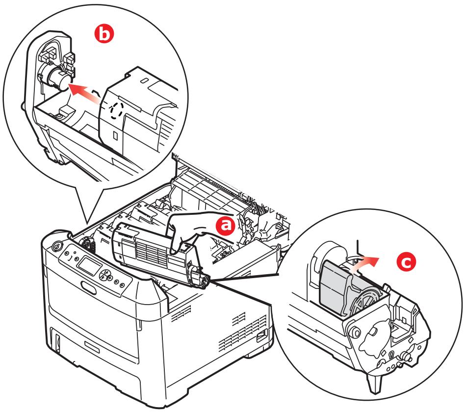 OKI C610DN - Notez la position des quatre cartouches. - 6