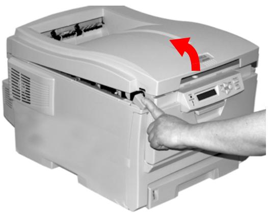 OKI C6150DTN - Avertissement! si l'imprimante a été mise sous tension, l'unité de fusion peut être brulante! - 4