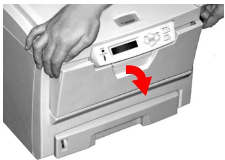 OKI C6150DTN - Ouvrez le bac multifonction. - 1