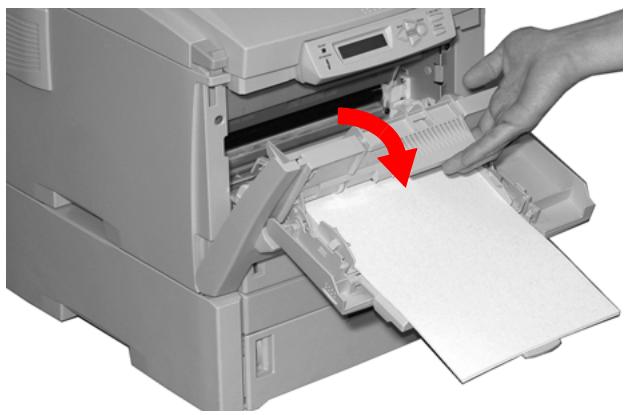 OKI C6150N - Lorsque la feuille ne peut être retirée facilement depuis le capot avant - 1