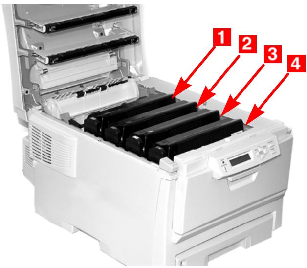 OKI C6150N - Avertissement! si l'imprimante a été mise sous tension, l'unité de fusion peut être brulante! - 2